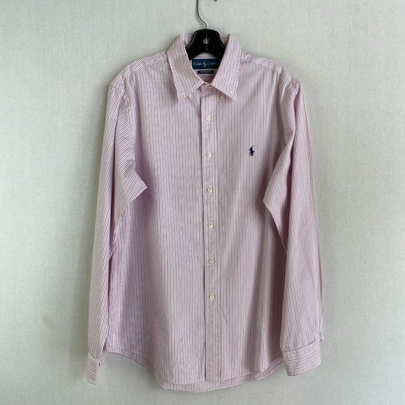 RALPH LAUREN Pink Stripe Shirt - Picture 1 of 7